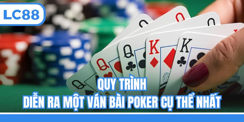 Quy trình diễn ra một ván bài Poker cụ thể nhất